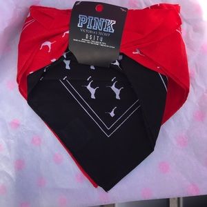 Set of 2 PINK Dog bandannas